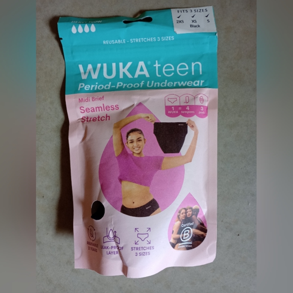 [WUKA] Teen Period-Proof Underwear - Black